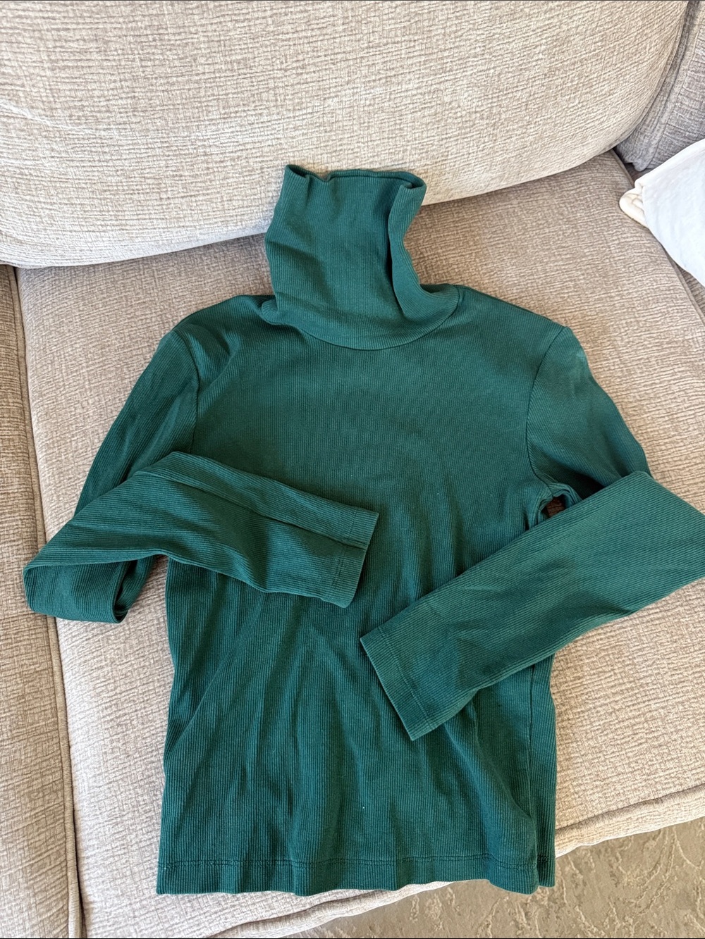 Zara green turtleneck shirt